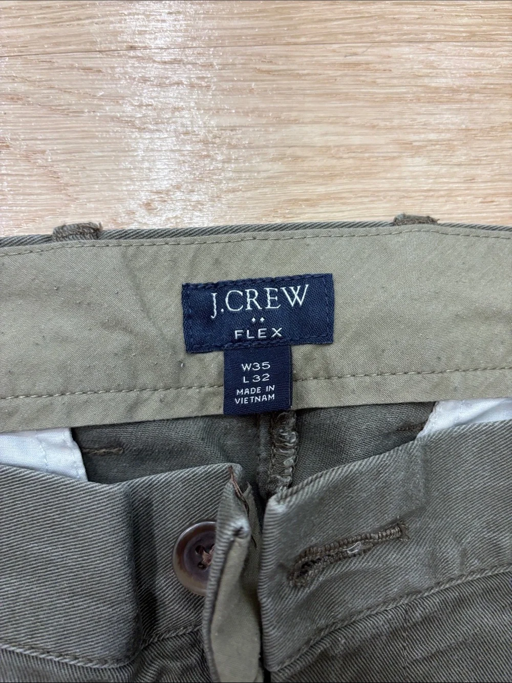 J. Crew Men's Olive Chino Pants